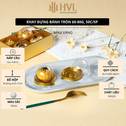 Khay đựng bánh hình tròn 60-80 g, 50 chiếc/sp - VUA BAO BÌ