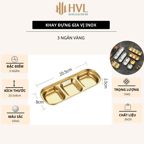 Khay đựng gia vị inox