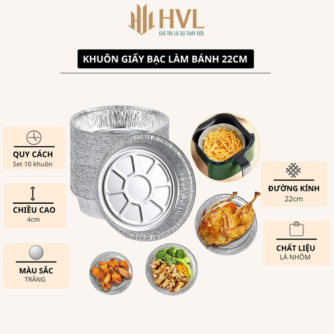 Khuôn giấy bạc làm bánh 22 cm