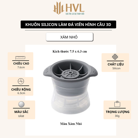 Khuôn Silicon làm đá viên hình cầu 3D