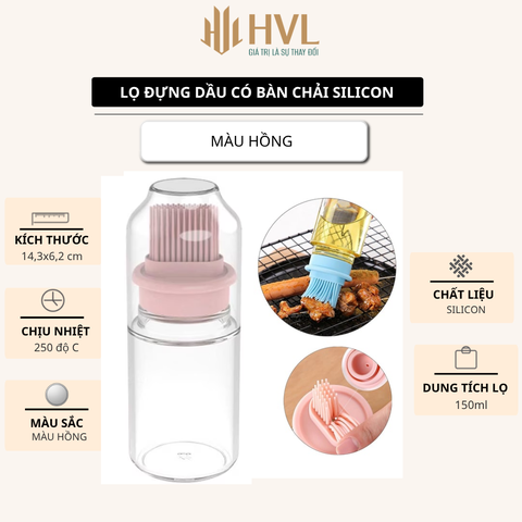 Lọ đựng dầu có bàn chải silicon