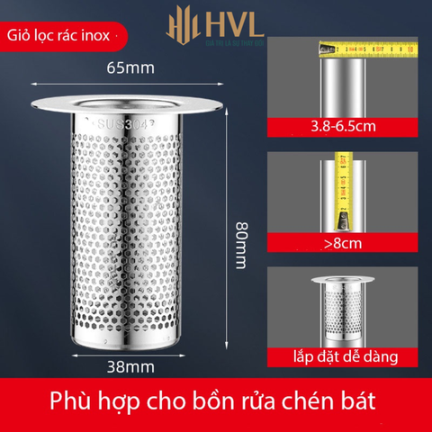 Lọc rác inox đế lưới, đế dài nhỏ, cho thoát sàn nhà tắm