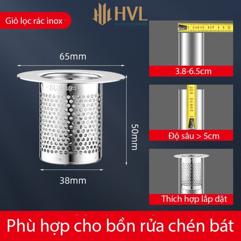 Lọc rác inox đế lưới, đế dài nhỏ, cho thoát sàn nhà tắm