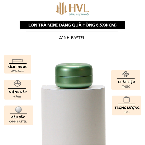 Lon trà mini dáng quả hồng 6.5x4(cm)