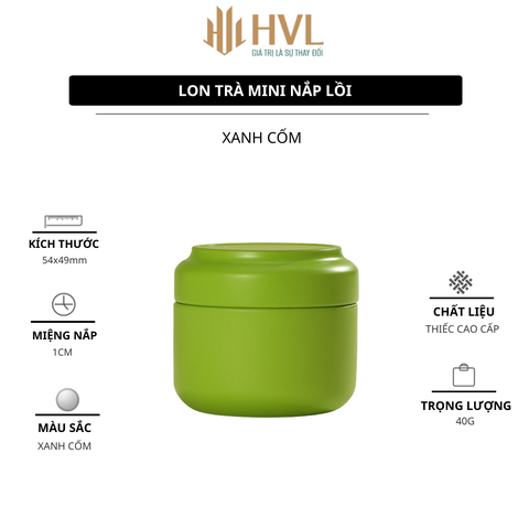 Lon trà thiếc nhỏ mini nắp lồi làm quà tặng, nhiều màu mẫu mới - HVL TEA