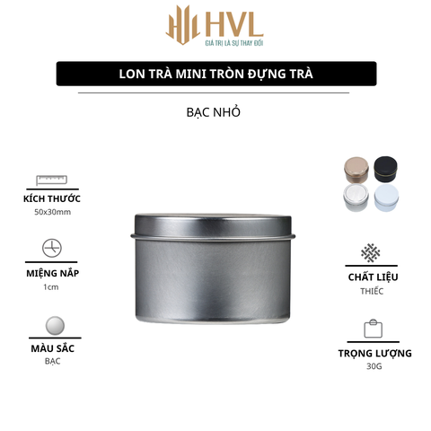 Lon trà mini tròn đựng trà