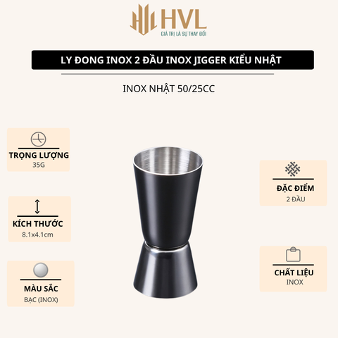 Ly đong inox 2 đầu inox Jigger kiểu Nhật