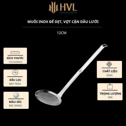 Muôi inox đế dẹt, Muôi chuyên vợt cặn dầu