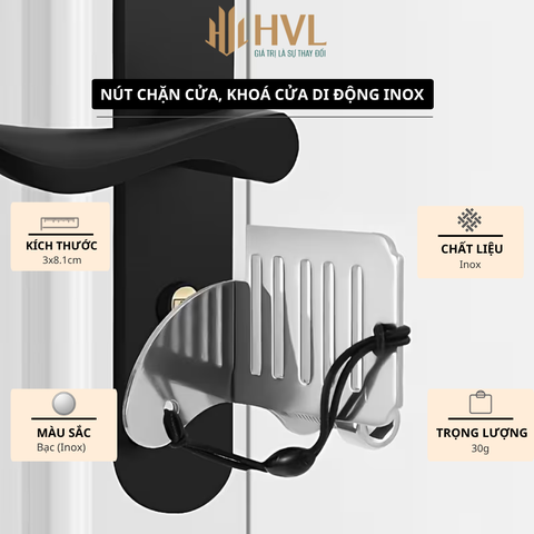 Nút chặn cửa, khoá cửa di động thép không gỉ