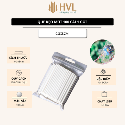 Que kẹo mút 100 cái 1 gói