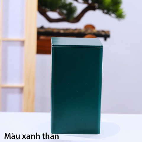 Hộp thiếc đựng trà hình hộp vuông, nhiều màu - HVL TEA