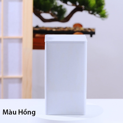 Hộp thiếc đựng trà hình hộp vuông, nhiều màu - HVL TEA