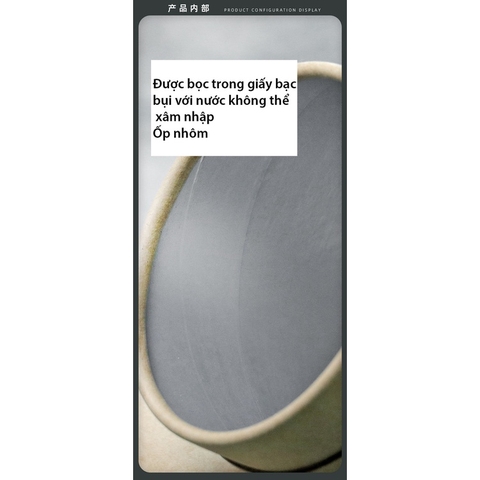 Hộp đựng trà, các loại hạt, đồ khô bằng giấy kraft nắp đen - HVL TEA