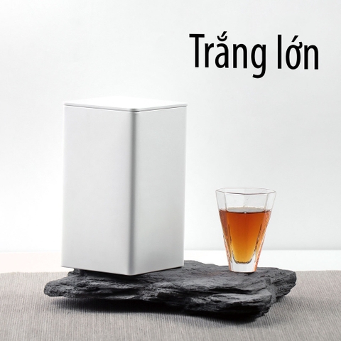 Hộp thiếc đựng trà hình hộp vuông, nhiều màu - HVL TEA