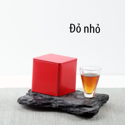 Hộp thiếc đựng trà hình hộp vuông, nhiều màu - HVL TEA