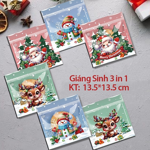 Túi Ziplock Đựng Bánh Kẹo Giáng Sinh, Noel 2025 - Giá Sỉ Tận Xưởng
