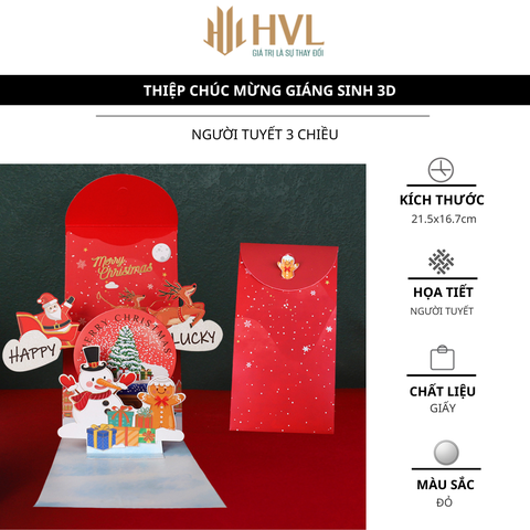 Thiệp chúc mừng Giáng Sinh 3D