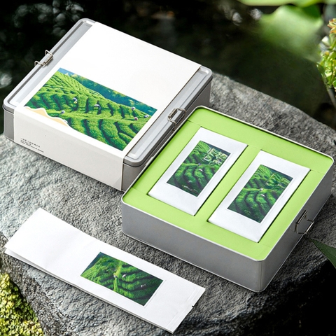Bộ Hộp Trà Thiếc Khóa Gài Kèm Túi HT90 | Bao Bì HVL