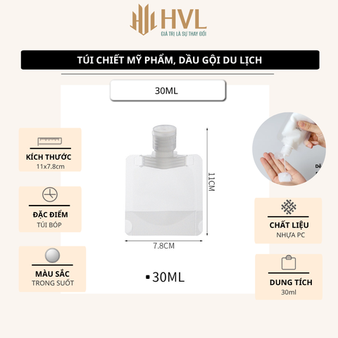 Túi chiết mỹ phẩm, dầu gội du lịch