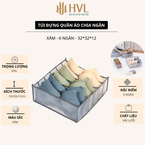 Túi đựng quần áo chia ngăn