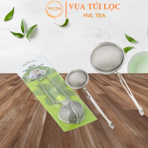Kẹp lọc trà inox có tay cầm, không gỉ, không độc hại, dụng cụ lọc iox - HVL TEA