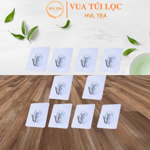 COMBO 10 Móc dán tường trong suốt, chịu lực tốt, móc treo đồ - HVL TEA