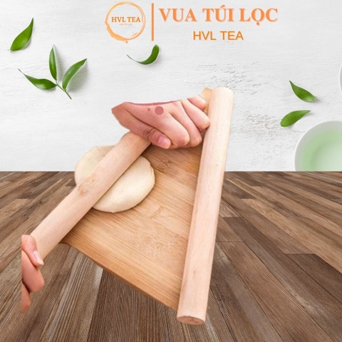 Cây lăn bột,cán bột làm bánh bằng gỗ, siêu tiện lợi, dễ sử dụng - HVL TEA