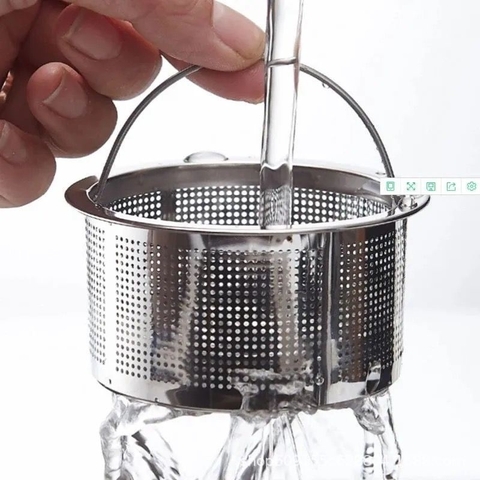 Giỏ lọc rác bồn rửa bát, lọc rác inox 304, hàng cao cấp - HVL TEA