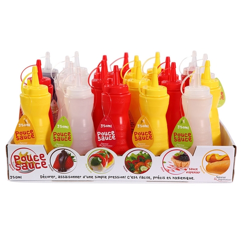 Chai bóp nước sốt thực phẩm cấp nhà bếp, đựng gia vị, sốt, hình hồ lô - HVL TEA