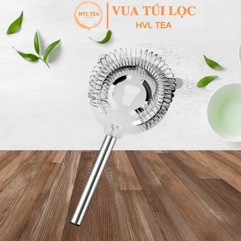 Bộ lọc nước đá bằng thép, có lò xo lắc, dụng cụ chặn đá pha chế cao cấp - HVL TEA