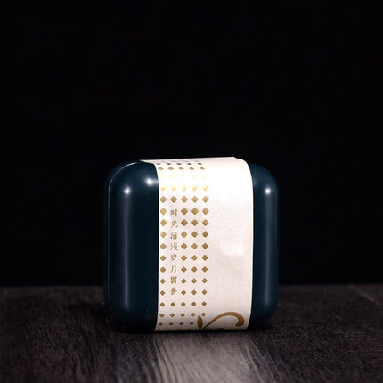 Hộp thiếc đựng trà cạnh tròn hoạ tiết hoa - HVL TEA