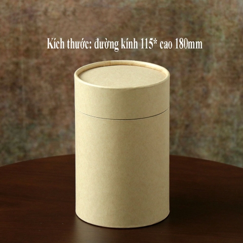 Hộp đựng trà, lọ đựng hạt kho, thảo dược, chất liệu kraft nhôm nắp giấy - HVL TEA