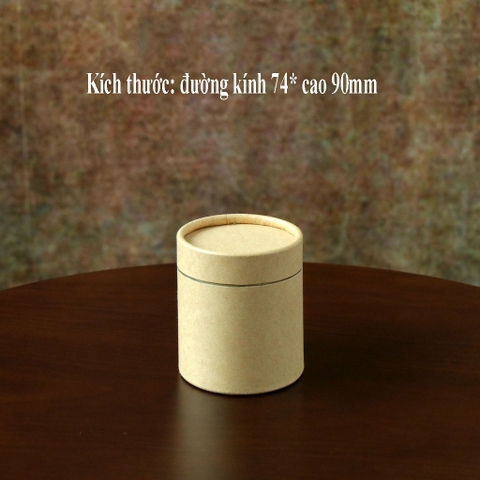 Hộp đựng trà, lọ đựng hạt kho, thảo dược, chất liệu kraft nhôm nắp giấy - HVL TEA