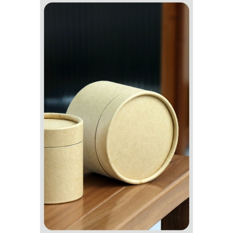 Hộp đựng trà, lọ đựng hạt kho, thảo dược, chất liệu kraft nhôm nắp giấy - HVL TEA