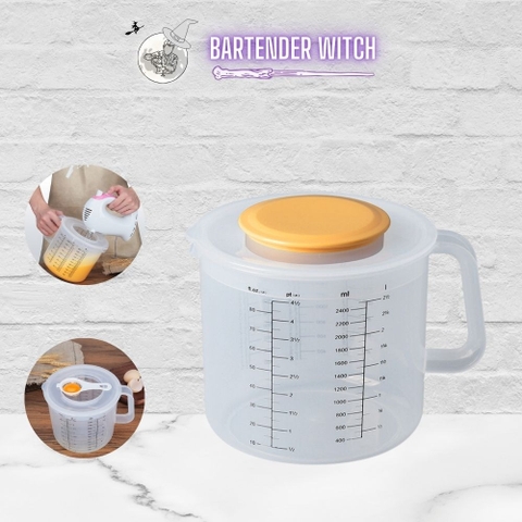 Ca nhựa đánh trứng và kem cheese - Có nắp - 2.5L - BartenderWitch