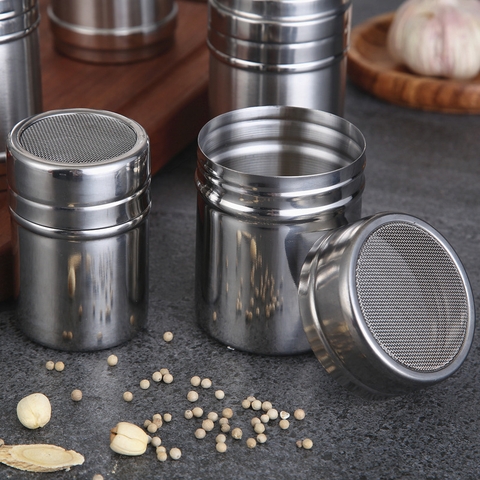 Lọ rắc bột cacao matcha inox có nắp