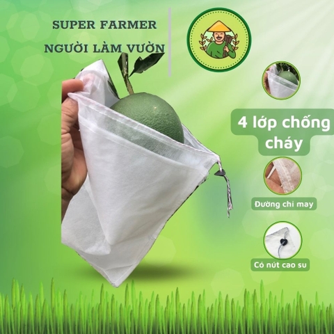 100 Túi Bọc Trái Cây Ổi, Bưởi, Xoài, Na... Nhiều Kích Thước Dùng 3-5 Mùa - NGUOILAMVUON