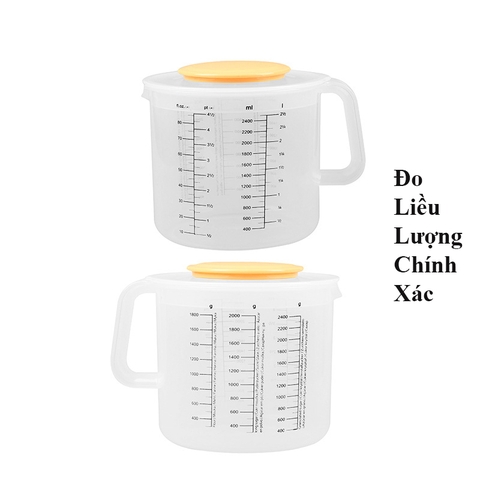 Ca nhựa đánh trứng và kem cheese - Có nắp - 2.5L - BartenderWitch