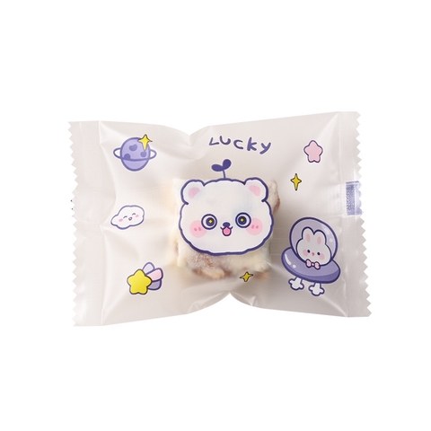 Túi đựng bánh kẹo, bao bì đựng trà họa tiết THỎ và GẤU hàn nhiệt -HVL