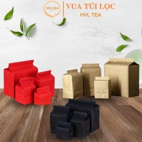 Túi ziplock kraft gấp đáy đứng đựng trà, hạt, thực phẩm, 1 túi/sp - HVL TEA