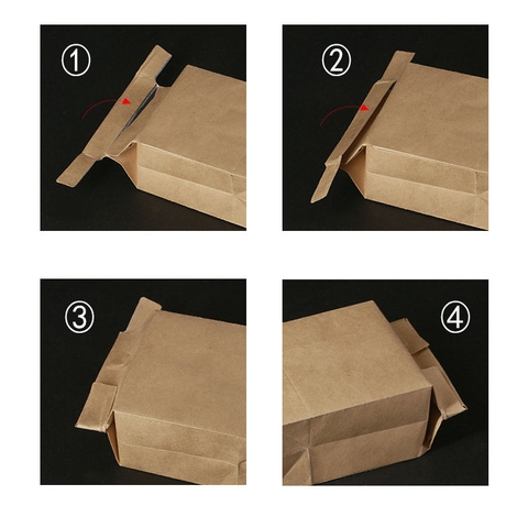 Túi ziplock kraft gấp đáy đứng đựng trà, hạt, thực phẩm, 1 túi/sp - HVL TEA