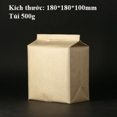 Túi ziplock kraft gấp đáy đứng đựng trà, hạt, thực phẩm, 1 túi/sp - HVL TEA
