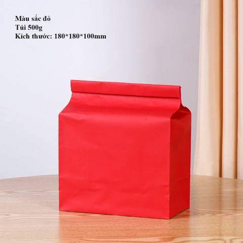 Túi ziplock kraft gấp đáy đứng đựng trà, hạt, thực phẩm, 1 túi/sp - HVL TEA