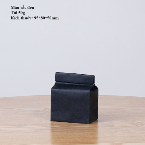 Túi ziplock kraft gấp đáy đứng đựng trà, hạt, thực phẩm, 1 túi/sp - HVL TEA