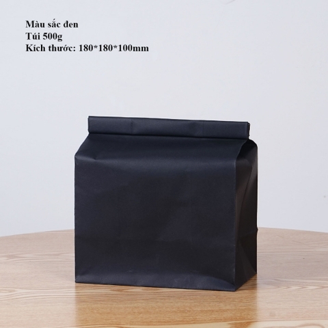 Túi ziplock kraft gấp đáy đứng đựng trà, hạt, thực phẩm, 1 túi/sp - HVL TEA