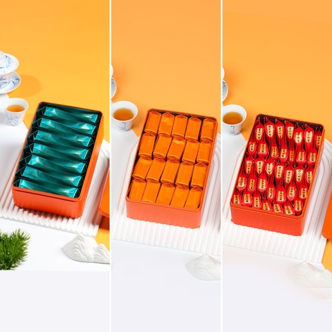 Hộp trà thiếc Hình Chữ Nhật Ngang 22x14x7cm - HVL TEA
