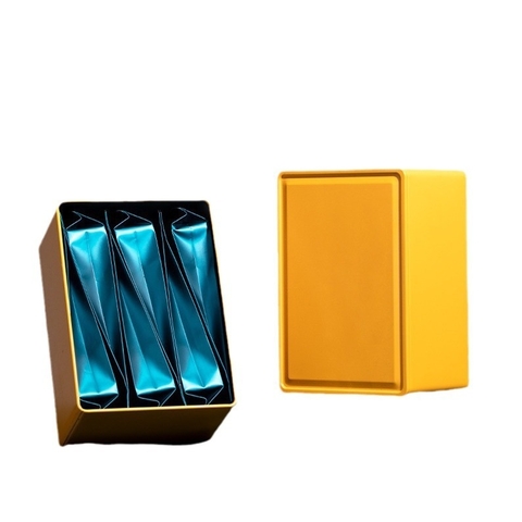 Hộp đựng trà thiếc Chữ Nhật Nắp Rãnh - HVL TEA