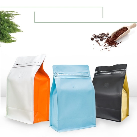 Túi giấy kfaft nhôm đựng trà, cà phê niêm phong có van khí cao cấp, 1 túi/ sản phẩm - HVL TEA