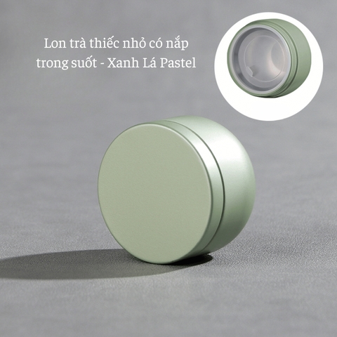 Lon trà thiếc nhỏ có nắp trong suốt, hộp trà nhỏ gọn làm quà tặng mẫu mới - HVL TEA