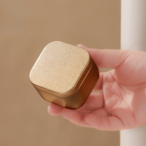 Lon trà thiếc vuông mini nhiều màu sắc mẫu mới - HVL TEA
